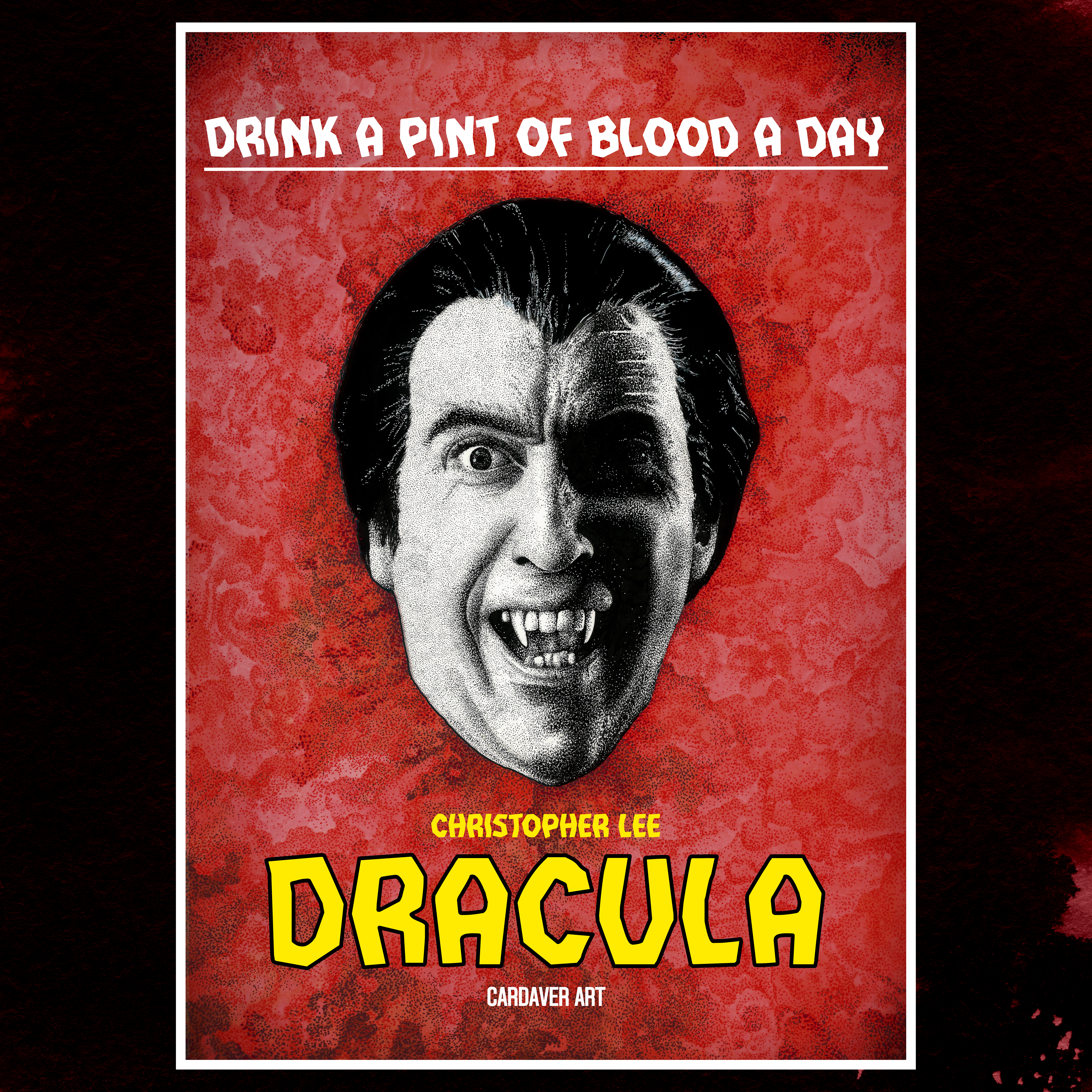 "Drácula" (Christopher Lee) Print A4/A3