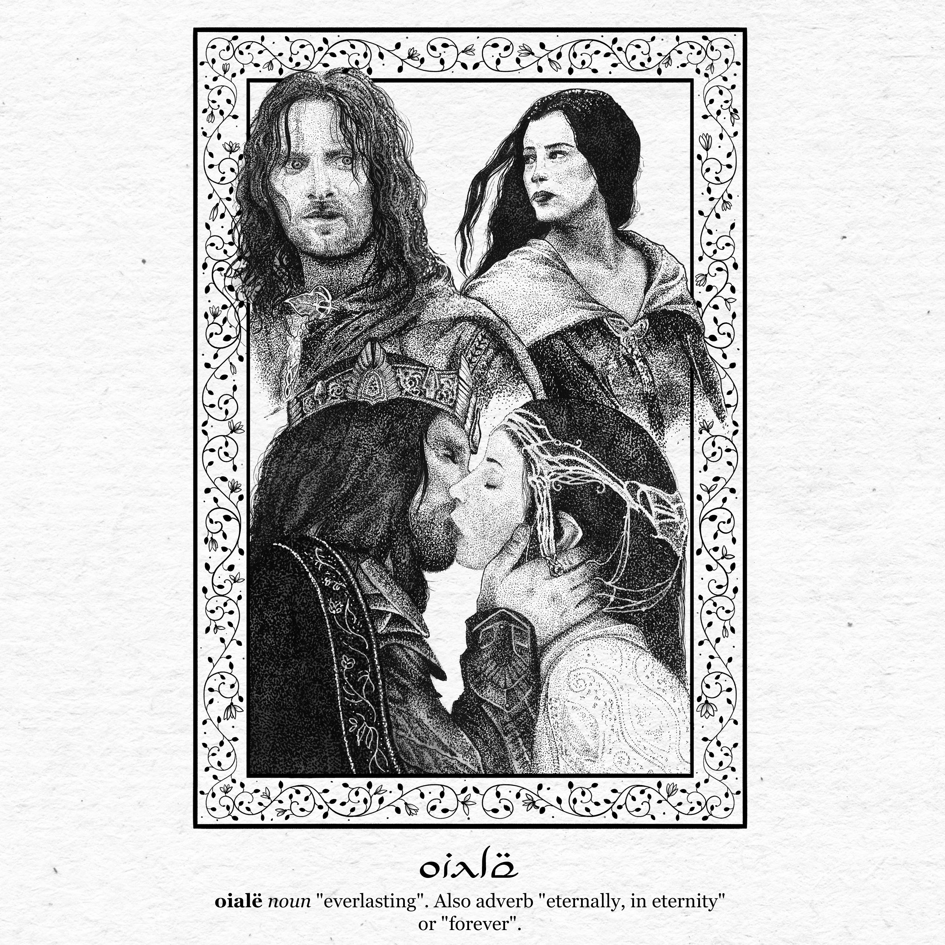 “Aragorn and Arwen" Print A4
